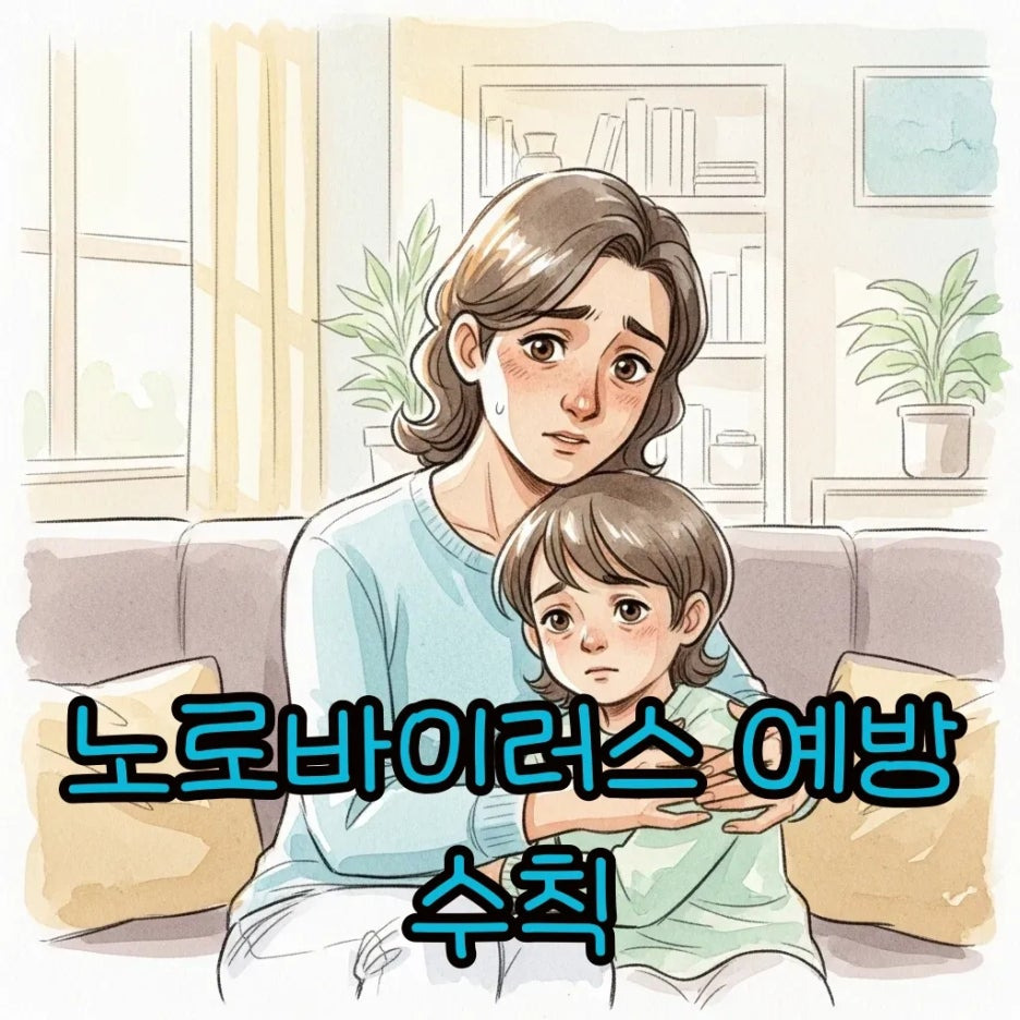 아이를 돌보는 부모와 깨끗한 집.