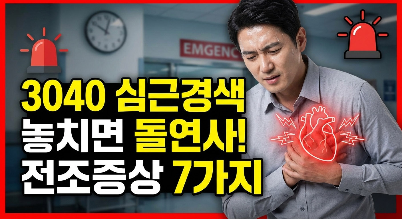 30~40대에게 흔한 심근경색 전조증상 7가지