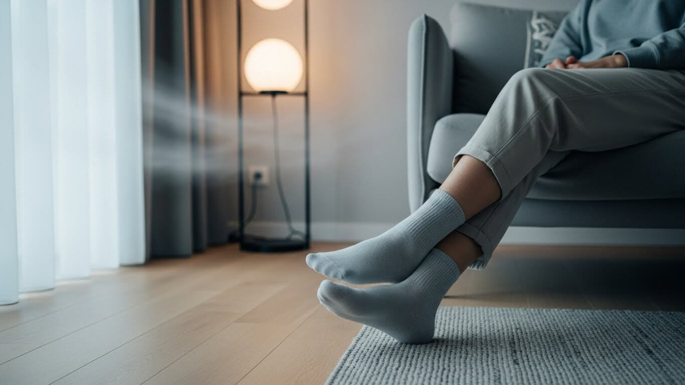 Cold sensitivity and body temperature differences causing cold feet indoors
