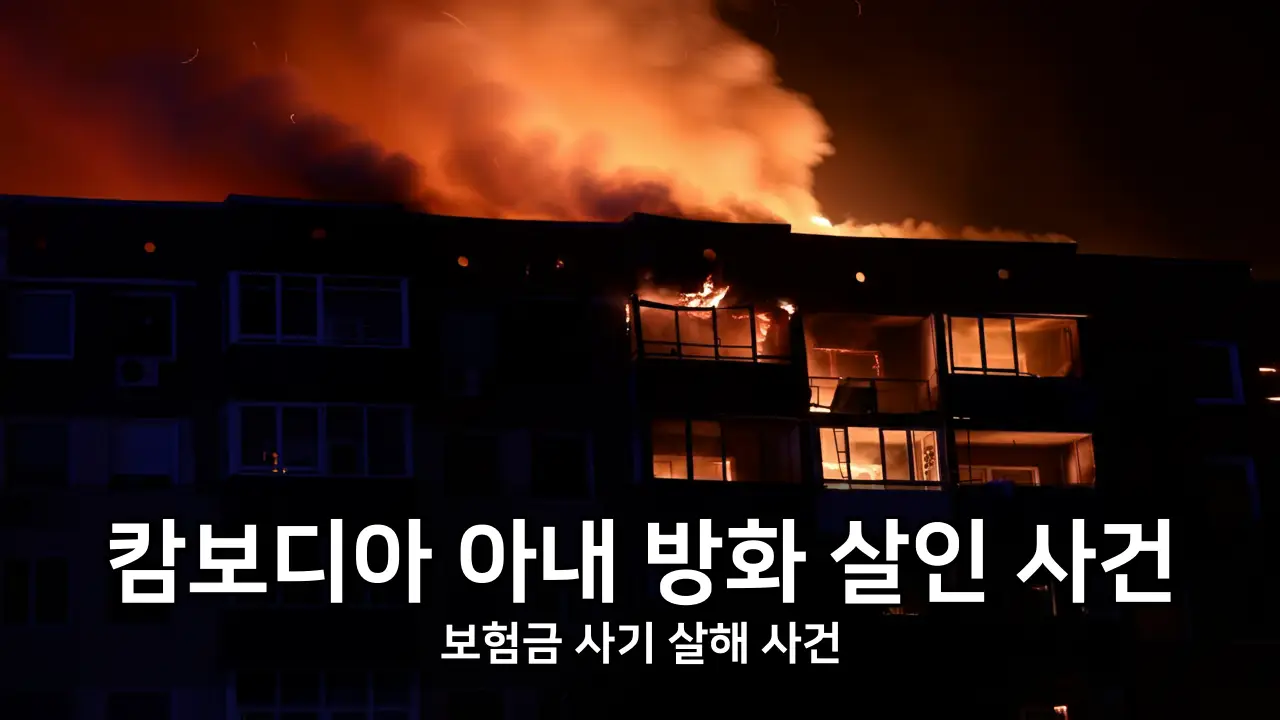 캄보디아 아내 방화 살인 사건 - 보험금 사기 살해 사건