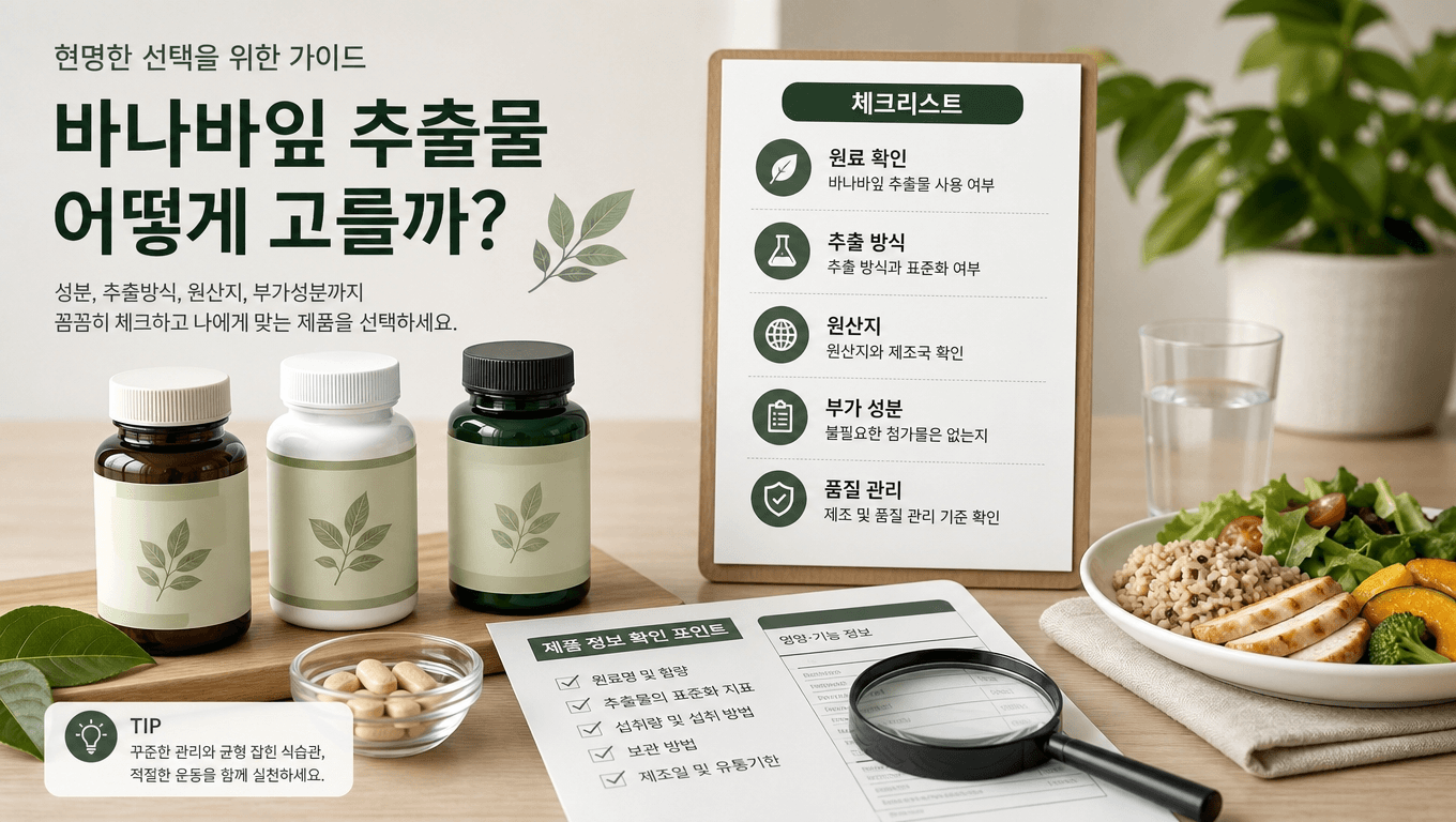 바나바잎추출물 고르는 법