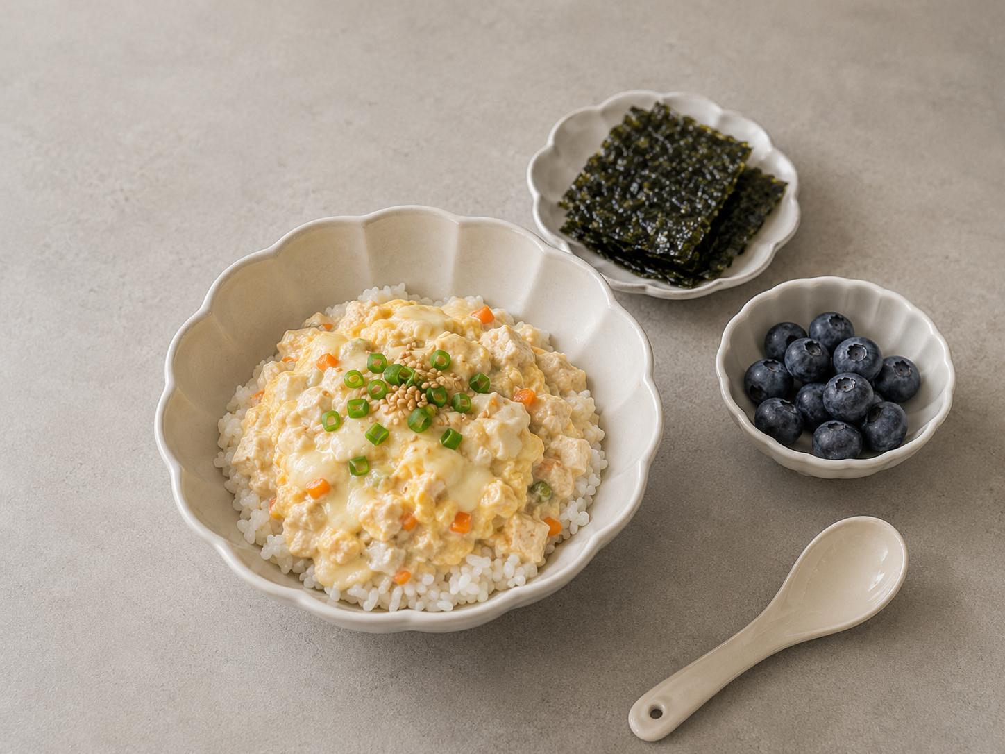 순두부치즈계란덮밥 식단 사진