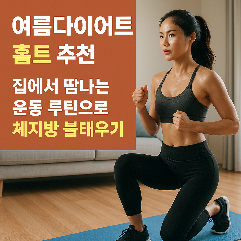 여름 다이어트 홈트 추천 - 집에서 땀 나는 운동 루틴으로 체지방 불태우기!