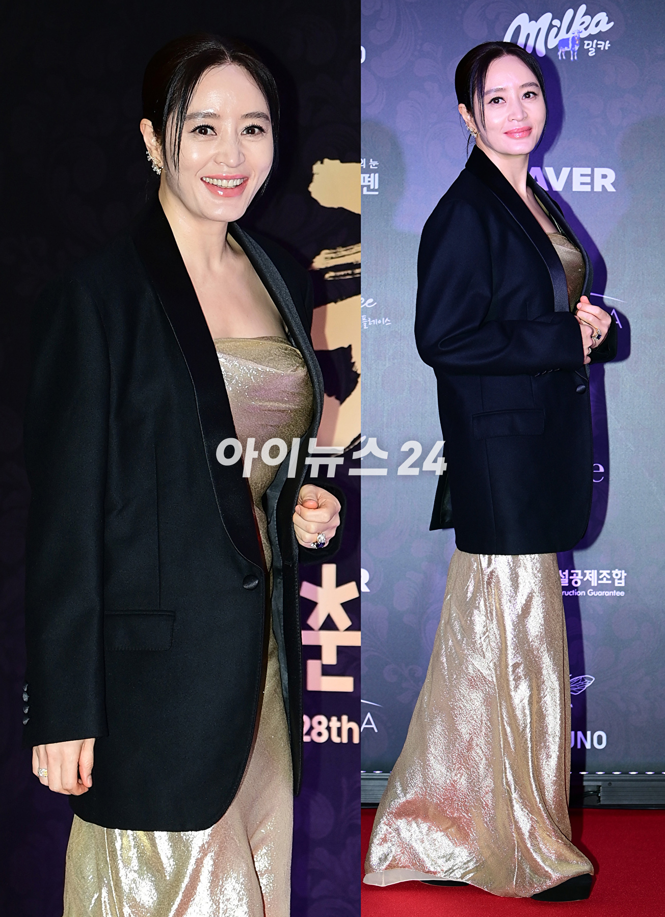 배우 김혜수가 7일 오후 서울 강남구 논현동 건설회관 비스타홀에서 열린 '28회 춘사국제영화제' 시상식에 참석하고 있다. [사진=정소희 기자]