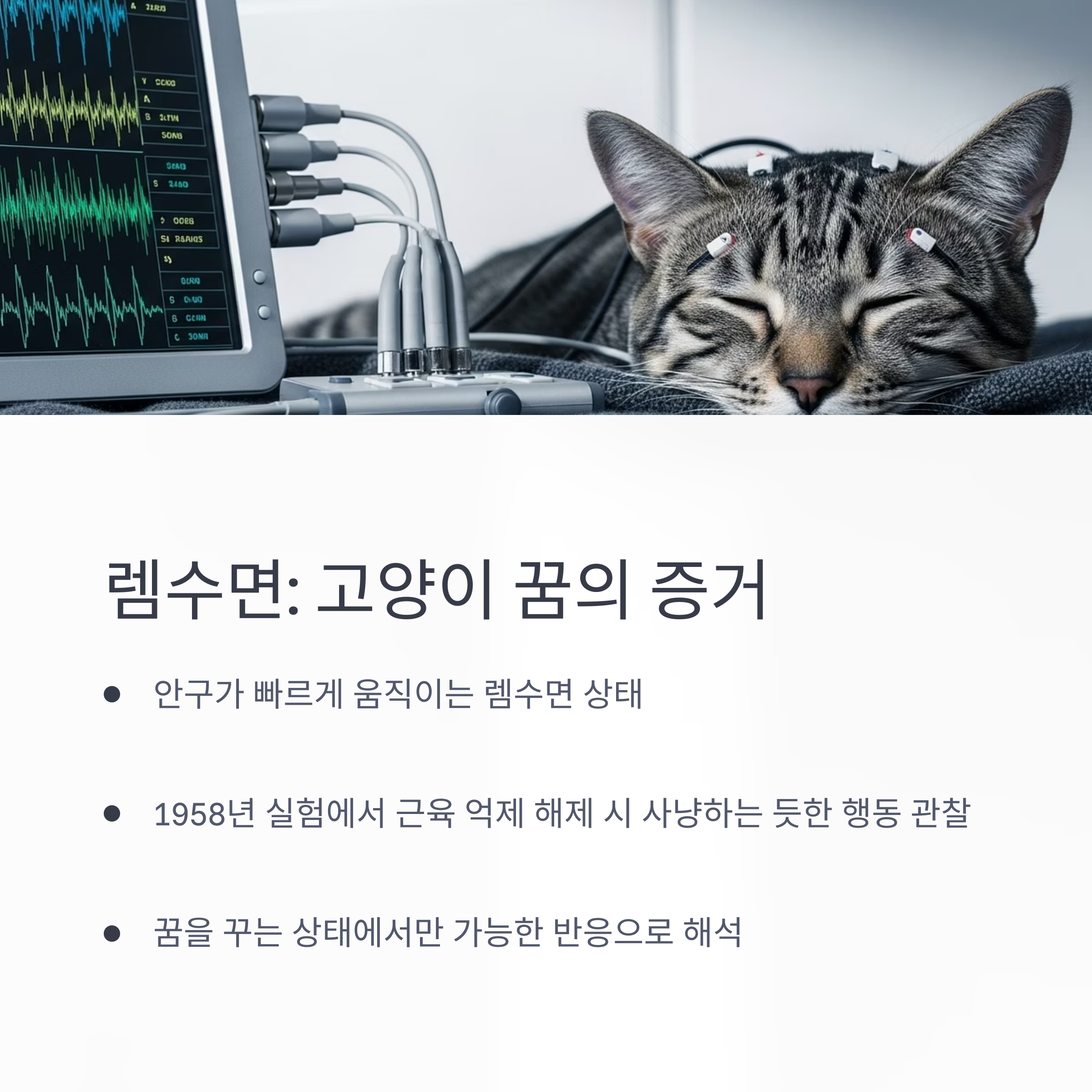 렘수면 : 고양이 꿈의 증거