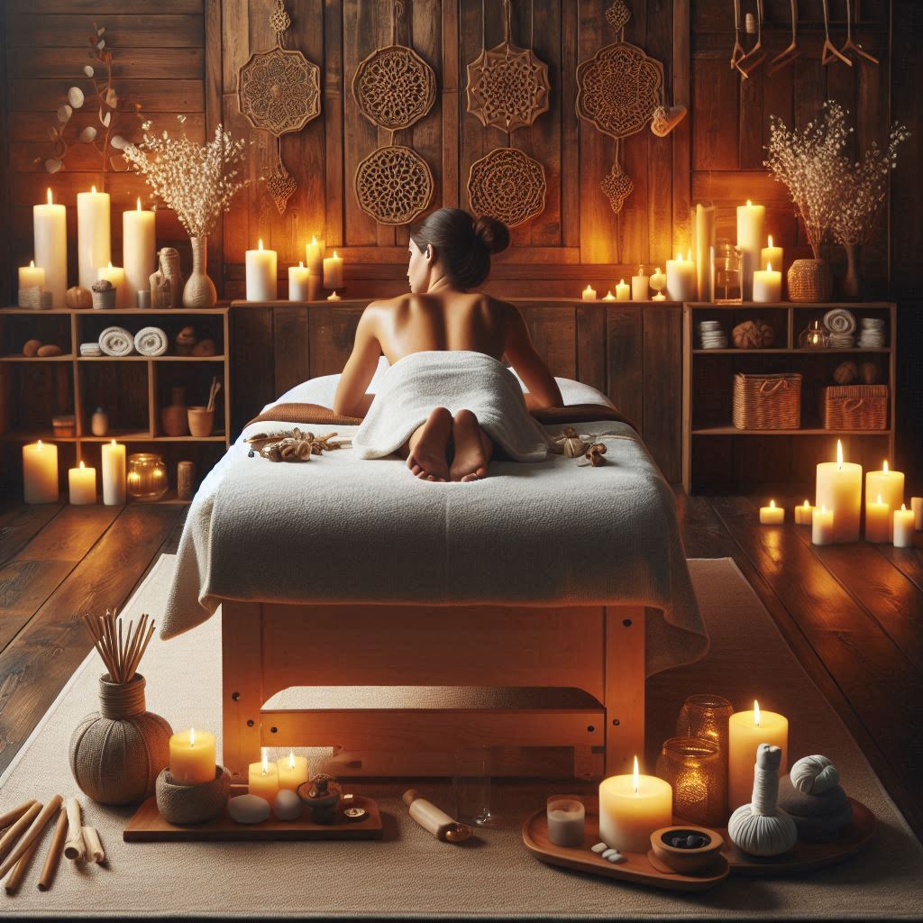 피부,체형관리 샵 배경