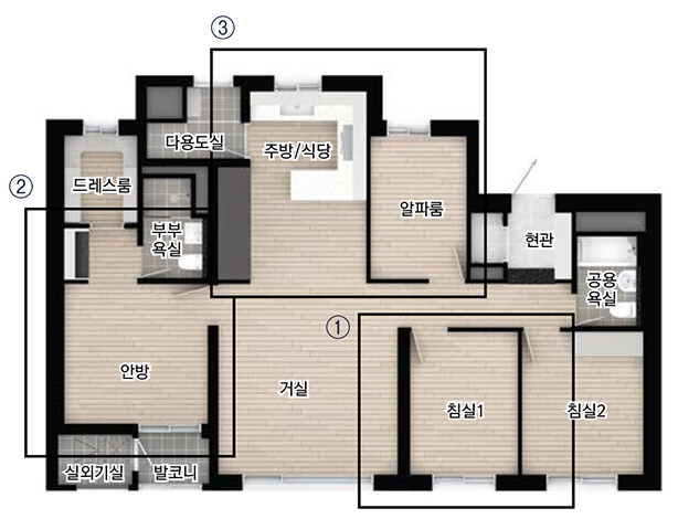 84㎡A 평면도