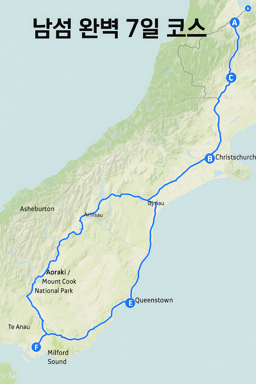 남섬여행 7일코스