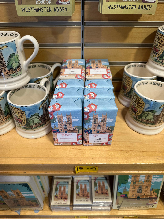 soap in westminster abbey shop