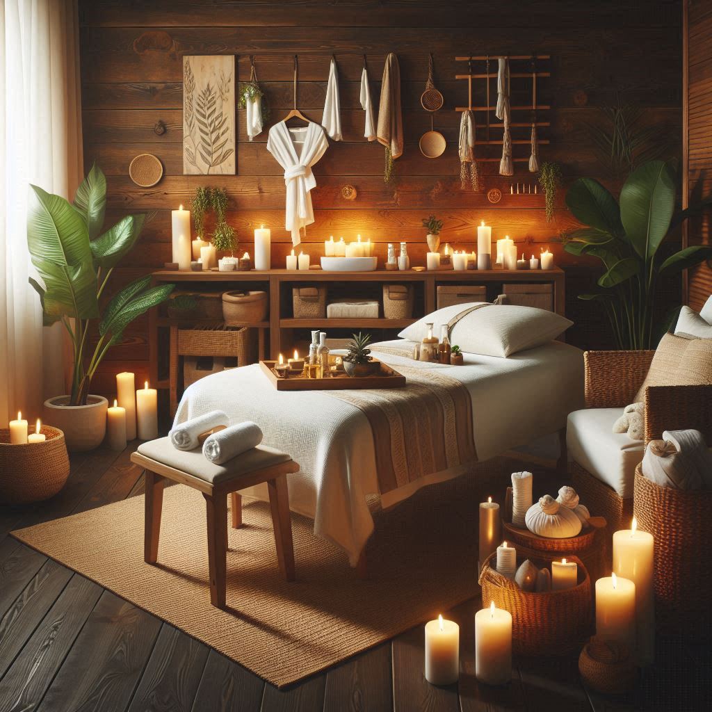 피부,체형관리 샵 배경