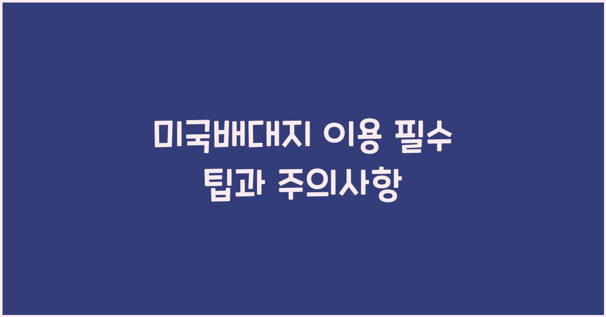 미국배대지