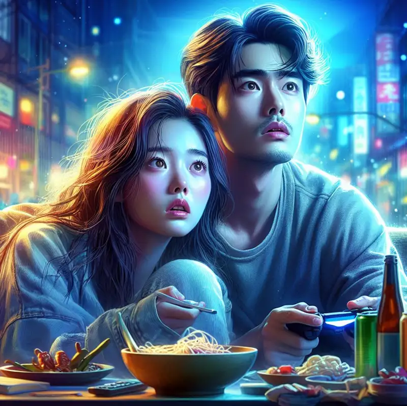 왓챠-영화를-보는-커플의-모습