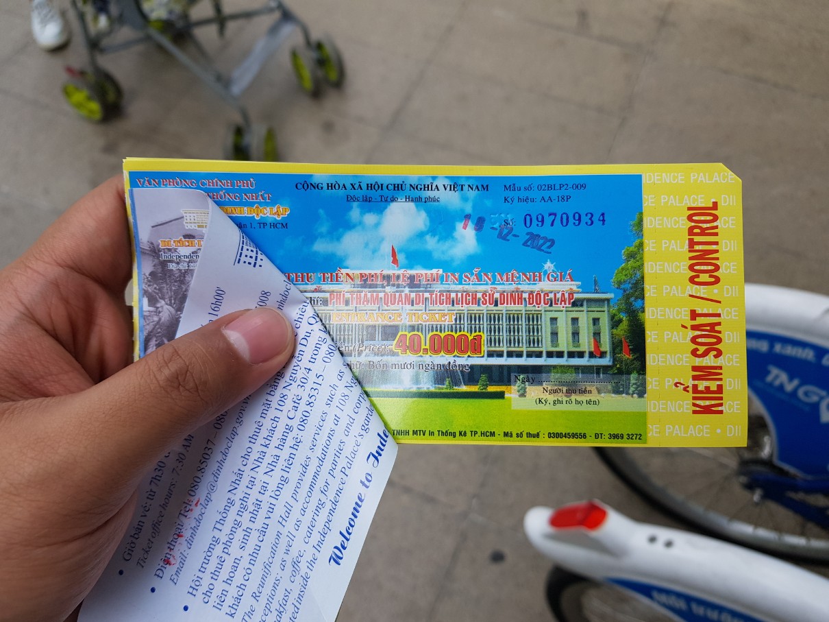 호치민 시내 관광지 독립궁(대통령궁) - 40&#44;000vnd 독립궁 입장권