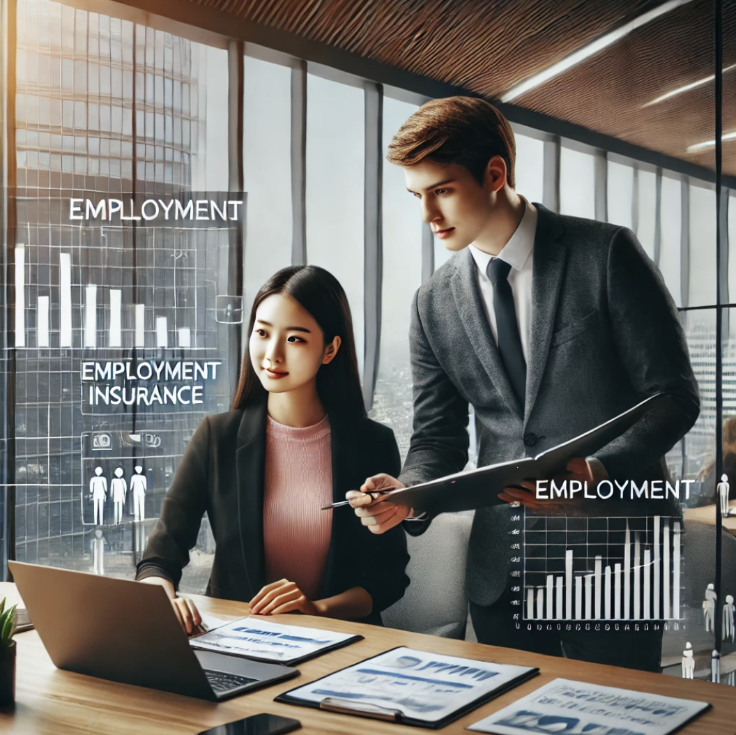 고용보험에 관해 논의하는 이미지