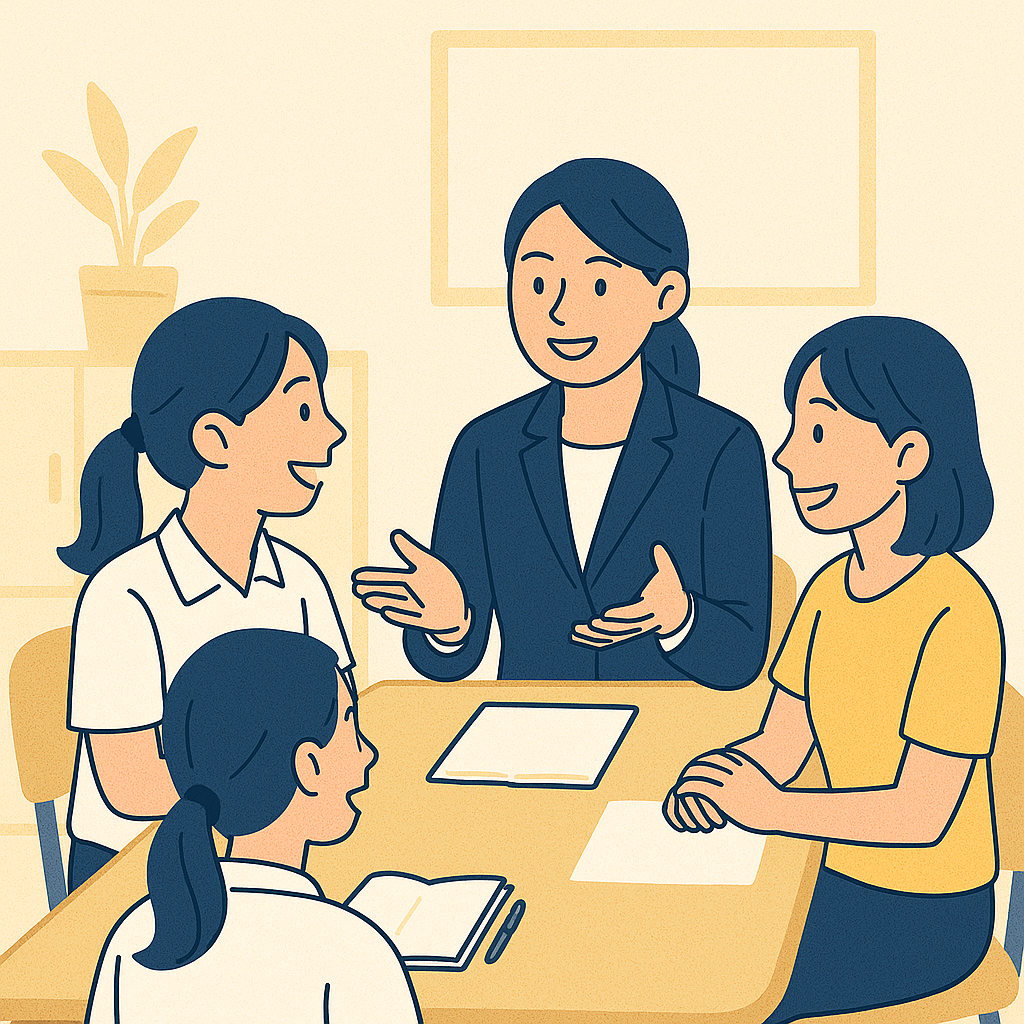 상담하고 있는 원장