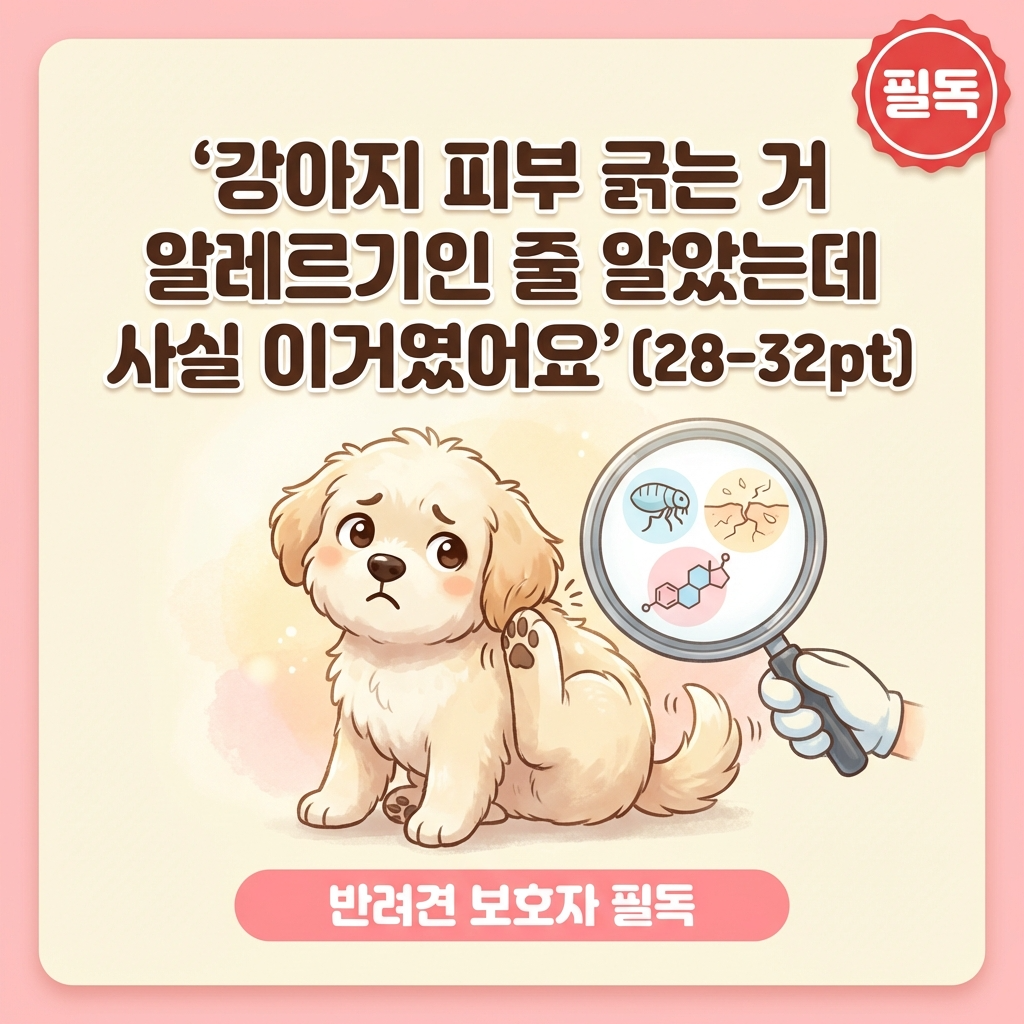 강아지 피부 긁는 알레르기 외 5가지 원인 동물병원 진단 비교