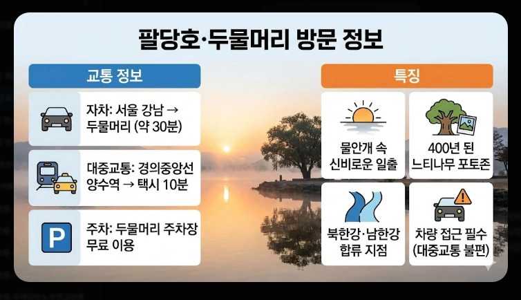 서울 근교 해돋이 명소 2026 완벽가이드, 동해 안 가도 명당은 가깝다