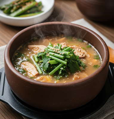 단풍잎 돼지풀 된장국 요리 레시피