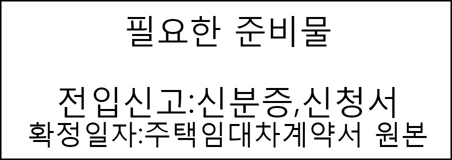 전입신고에 필요한 준비물