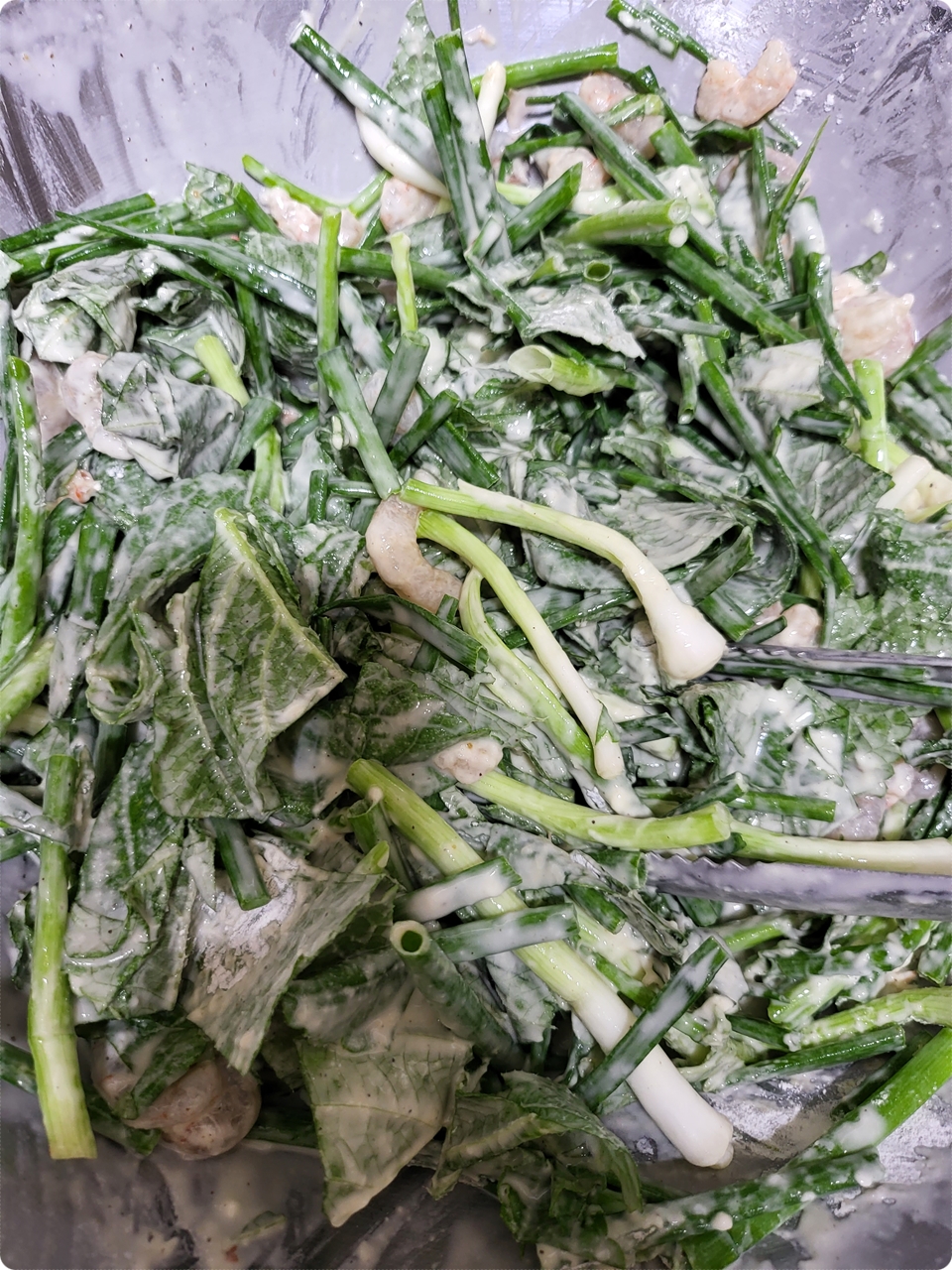 반죽이 다 됐네요~