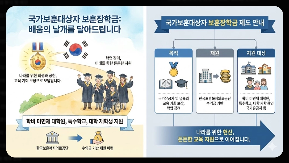 국가보훈대상자 보훈장학금 신청자격,신청방법