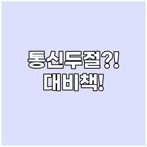 통신 두절 재난 대비 디지털 아날로그..