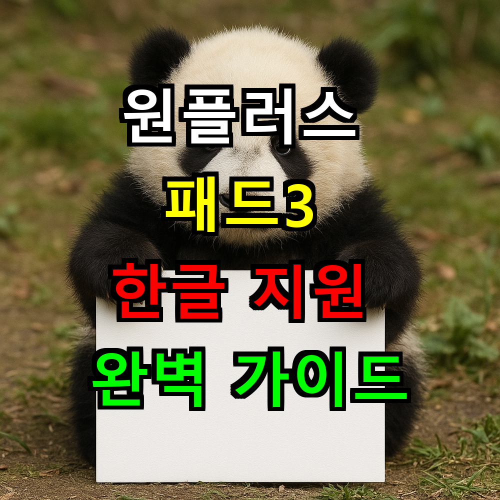 원플러스 패드3 한글 지원 완벽 가이드