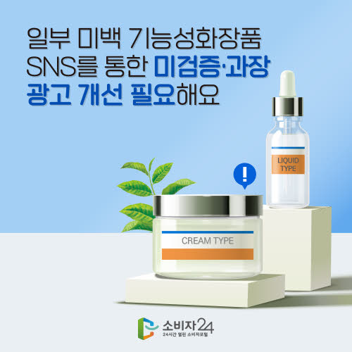 미백 기능성화장품 허위광고 실태