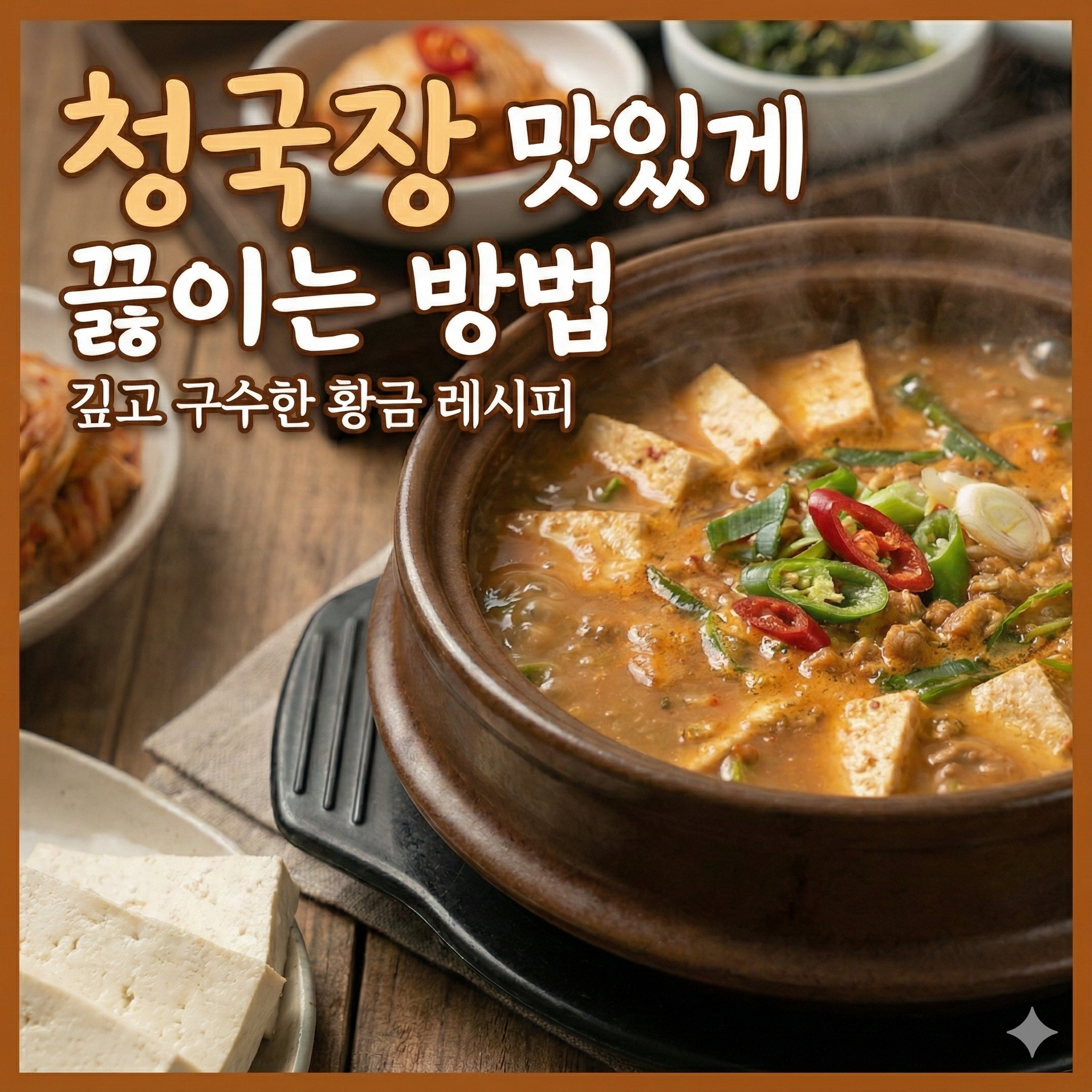 청국장 맛있게 끓이는 방법, 깊고 구수한 황금 레시피의 모든 것