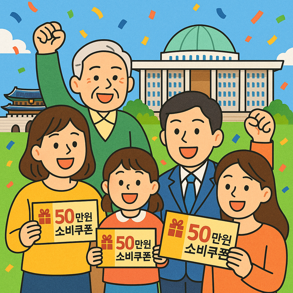 『2025 민생회복 소비쿠폰』 전 국민 최대 50만원! 대상·지급일 한눈에 정리