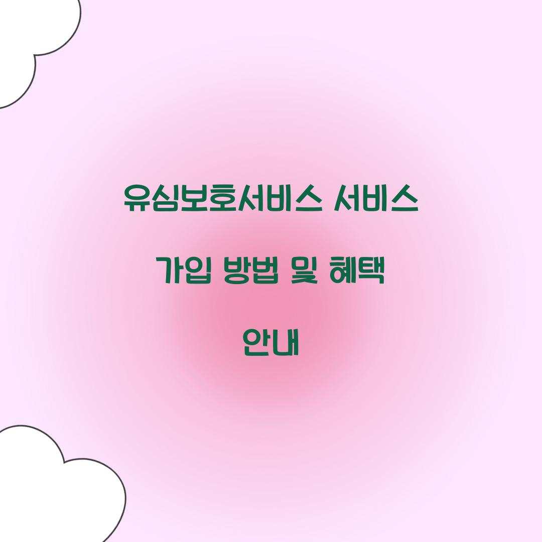 유심보호서비스 서비스 가입