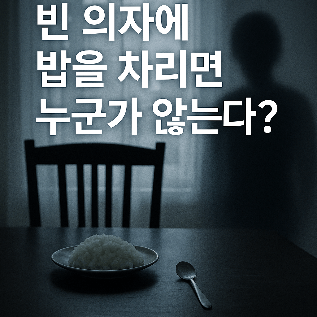 [미신 꿈 괴담] 빈 의자에 밥을 차리면 누군가 앉는다?-썸네일