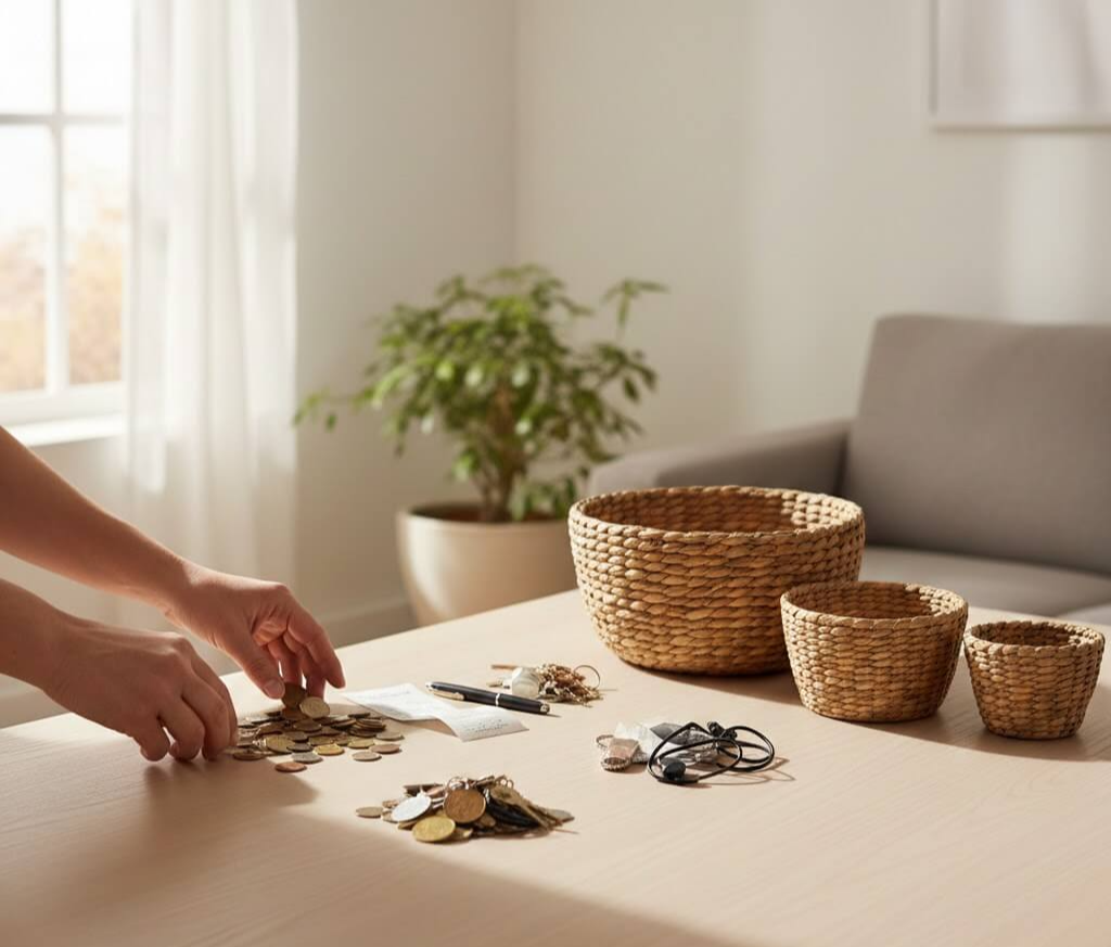 정리수납 초보가 물건을 분류하며 정리를 시작하는 과정