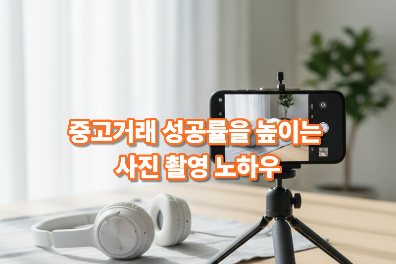 중고거래 사진 촬영 팁을 설명하는 대표 이미지