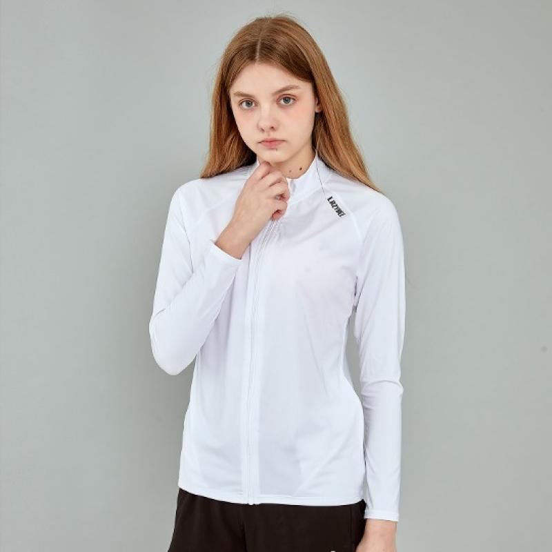 3401 여성 루즈핏 집업래쉬가드 화이트