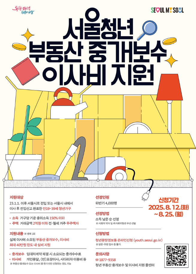 2025년 서울 청년 부동산 중개보수 및 이사비 지원사업 핵심요약