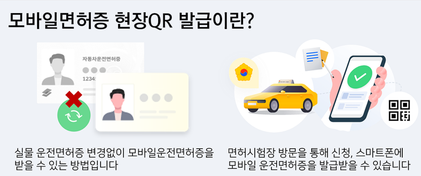모바일면허증 현장QR 발급