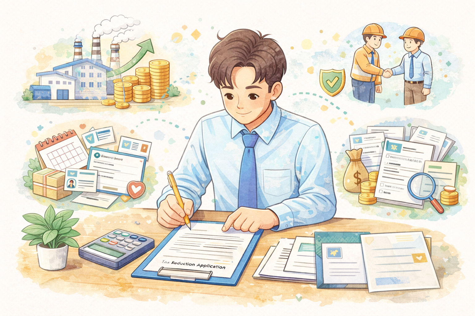 중소기업취업자소득세 감면신청 이미지