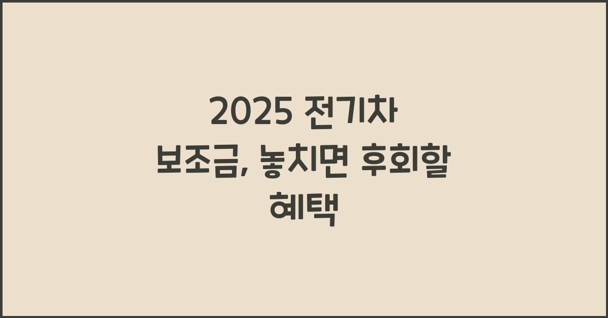 2025 전기차 보조금