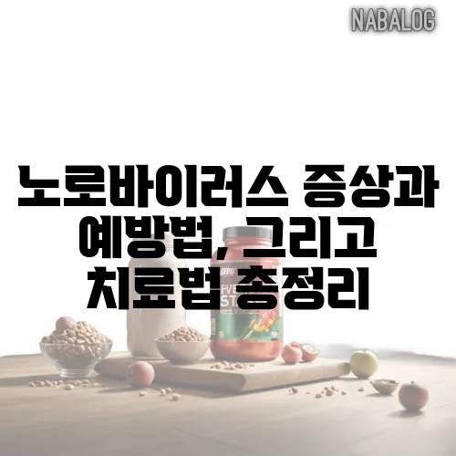 노로바이러스 증상과 예방법, 그리고 치료법 총정리