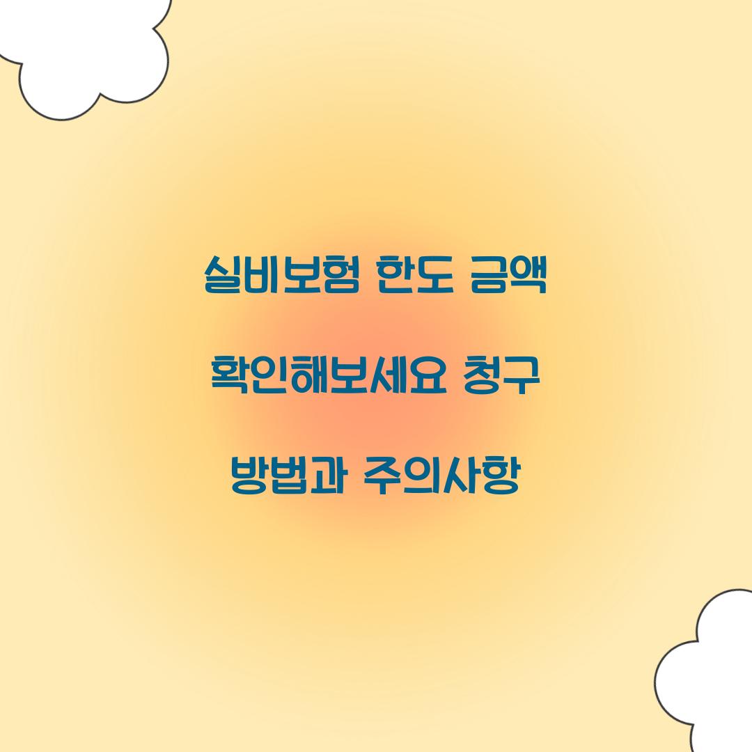 실비보험 한도 금액