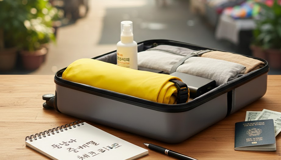 동남아 여행 준비물 총정리: 습하고 더운 날씨 대비 짐싸기 체크리스트(모기&middot;비&middot;배탈까지)