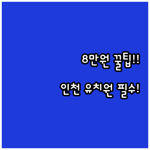 2025 인천 유치원 원외 체험학습비..