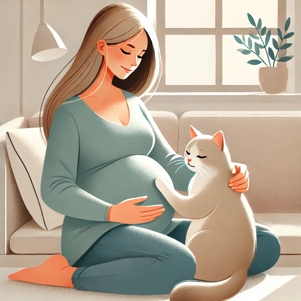 임산부와 고양이 관련 이미지