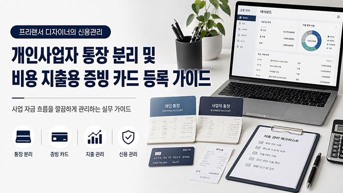 프리랜서 디자이너의 신용관리: 개인사업자 통장 분리 및 비용 지출용 증빙 카드 등록 가이드