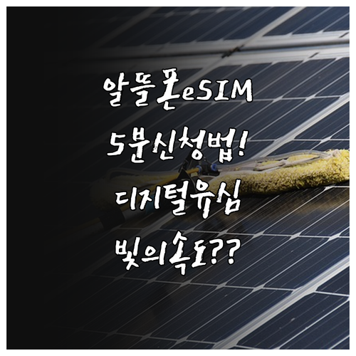 알뜰폰 eSIM 요금제 신청과 디지털..