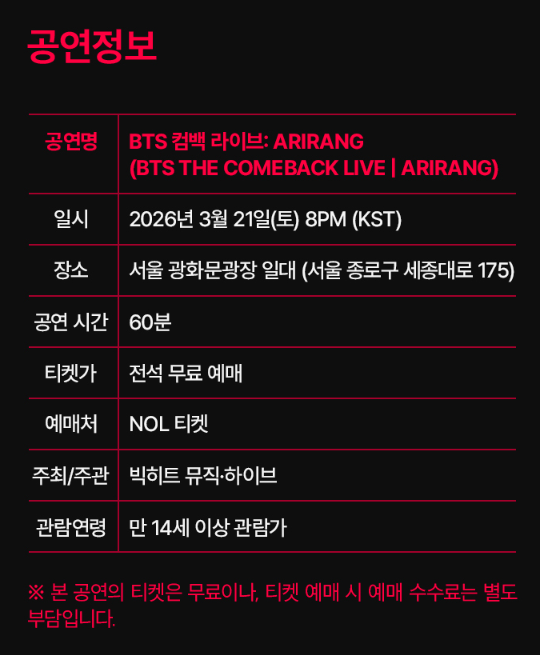 BTS ARIRANG CONCERT
