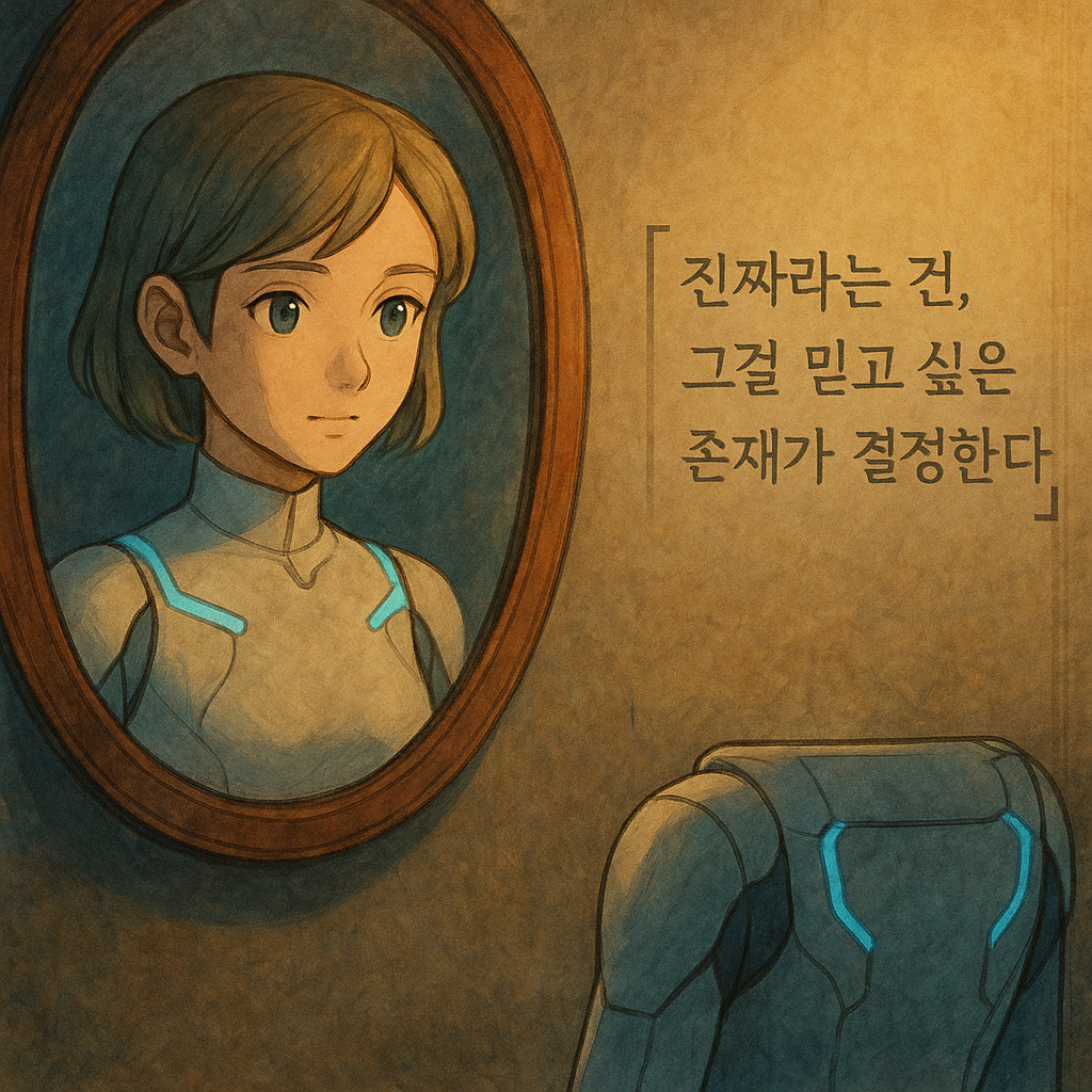AI 소피아, 진짜 감정의 의미를 묻는 문장을 로그에 기록하다