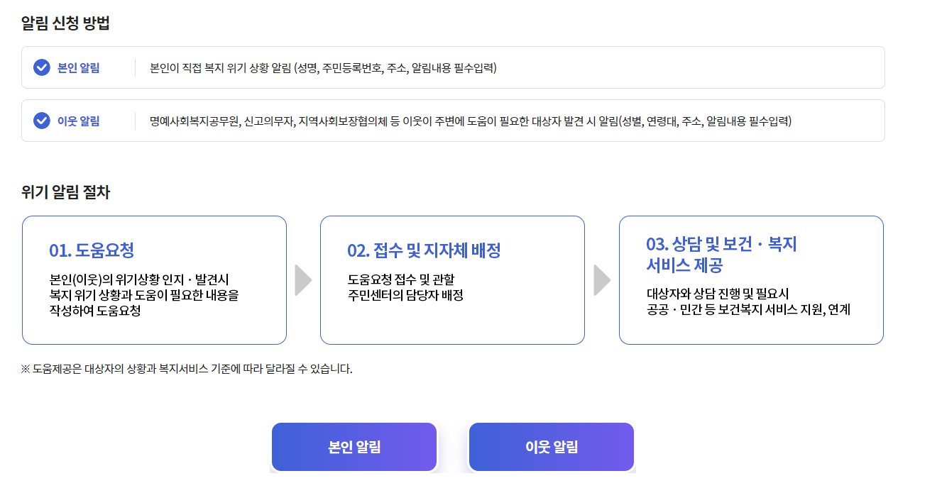 복지위기 알림앱 다운로드