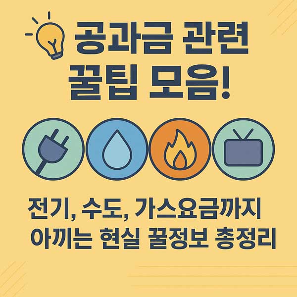 공과금 관련 꿀팁 모음